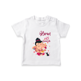 Cute Ganesha T-Shirt | Personalized Baby T-Shirt for Ganesha Celebration - WHITE - 0-5 Months Old (Chest 17")