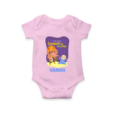 Ganpati Ka Jai-Jaikar Romper | Custom Baby Romper for Ganesha Festival - BABY PINK - New Born (Chest 14")