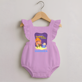 Ganpati Ka Jai-Jaikar Romper Frock | Custom Baby Romper Frock for Ganesha Festival - BABY PINK - 0 - 3 Months Old (Chest 19")