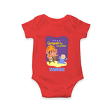 Ganpati Ka Jai-Jaikar Romper | Custom Baby Romper for Ganesha Festival - RED - New Born (Chest 14")