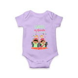 My Ganesha Has Arrived Home Romper | Personalized Baby Romper for Ganesha Devotees - LILAC - New Born (Chest 14")