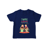 My Ganesha Has Arrived Home T-Shirt | Personalized Baby T-Shirt for Ganesha Devotees - NAVY BLUE - 0-5 Months Old (Chest 17")