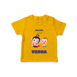 My Parents in Mischief T-Shirt | Custom Baby T-Shirt for Ganesha Celebration - CHROME YELLOW - 0-5 Months Old (Chest 17")