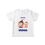 My Parents in Mischief T-Shirt | Custom Baby T-Shirt for Ganesha Celebration - WHITE - 0-5 Months Old (Chest 17")
