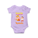 Ganesha My Guiding Light Romper | Personalized Baby Romper for Ganesha Devotees - LILAC - New Born (Chest 14")