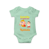 Ganesha My Guiding Light Romper | Personalized Baby Romper for Ganesha Devotees - MINT GREEN - New Born (Chest 14")