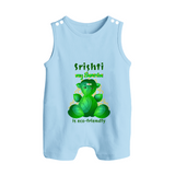 My Ganesha is Eco-Friendly Romper Suit / Sleeveless Romper | Custom Baby Romper Suit / Sleeveless Romper for Eco-Conscious Ganesha Lovers - BABY BLUE - 0 - 5 Months Old (Chest 18")