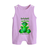 My Ganesha is Eco-Friendly Romper Suit / Sleeveless Romper | Custom Baby Romper Suit / Sleeveless Romper for Eco-Conscious Ganesha Lovers - LILAC - 0 - 5 Months Old (Chest 18")