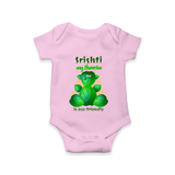 My Ganesha is Eco-Friendly Romper | Custom Baby Romper for Eco-Conscious Ganesha Lovers - BABY PINK - New Born (Chest 14")
