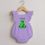 My Ganesha is Eco-Friendly Romper Frock | Custom Baby Romper Frock for Eco-Conscious Ganesha Lovers - LILAC - 0 - 3 Months Old (Chest 19")