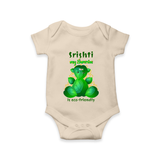 My Ganesha is Eco-Friendly Romper | Custom Baby Romper for Eco-Conscious Ganesha Lovers - IVORY - New Born (Chest 14")