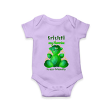 My Ganesha is Eco-Friendly Romper | Custom Baby Romper for Eco-Conscious Ganesha Lovers - LILAC - New Born (Chest 14")