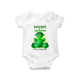 My Ganesha is Eco-Friendly Romper | Custom Baby Romper for Eco-Conscious Ganesha Lovers - WHITE - New Born (Chest 14")