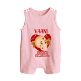 Ala Re Ala Ganesha Ala Romper Suit / Sleeveless Romper | Personalized Baby Romper Suit / Sleeveless Romper for Ganesha Festival - BABY PINK - 0 - 5 Months Old (Chest 18")