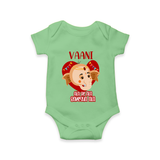 Ala Re Ala Ganesha Ala Romper | Personalized Baby Romper for Ganesha Festival - GREEN - New Born (Chest 14")