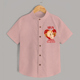 Ala Re Ala Ganesha Ala Shirt | Personalized Baby Shirt for Ganesha Festival - PEACH - 0 - 6 Months Old (Chest 23")