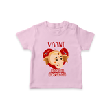 Ala Re Ala Ganesha Ala T-Shirt | Personalized Baby T-Shirt for Ganesha Festival - BABY PINK - 0-5 Months Old (Chest 17")