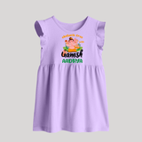 Obstacle Free with Ganesha Baby Frock | Personalized Baby Frock for Ganesha Devotees - LILAC - 0 - 3 Months Old (Chest 17")