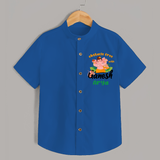 Obstacle Free with Ganesha Shirt | Personalized Baby Shirt for Ganesha Devotees - COBALT BLUE - 0 - 6 Months Old (Chest 23")