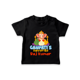 Ganapati's Favorite T-Shirt | Custom Baby T-Shirt for Ganesha Celebration - BLACK - 0-5 Months Old (Chest 17")