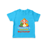 Ganapati's Favorite T-Shirt | Custom Baby T-Shirt for Ganesha Celebration - SKY BLUE - 0-5 Months Old (Chest 17")