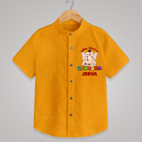 Wise Little Ganesha Shirt | Personalized Baby Shirt for Ganesha Festival - CHROME YELLOW - 0 - 6 Months Old (Chest 23")
