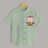 Wise Little Ganesha Shirt | Personalized Baby Shirt for Ganesha Festival - MINT GREEN - 0 - 6 Months Old (Chest 23")