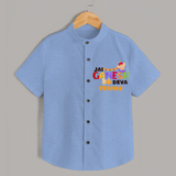 Jai Ganesha Deva Shirt | Custom Baby Shirt for Ganesha Festival - SKY BLUE - 0 - 6 Months Old (Chest 23")