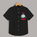 Kutty Vinayagar Shirt | Personalized Baby Shirt for Ganesha Celebration - BLACK - 0 - 6 Months Old (Chest 23")