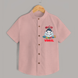 Kutty Vinayagar Shirt | Personalized Baby Shirt for Ganesha Celebration - PEACH - 0 - 6 Months Old (Chest 23")