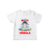 Kutty Vinayagar T-Shirt | Personalized Baby T-Shirt for Ganesha Celebration - WHITE - 0-5 Months Old (Chest 17")
