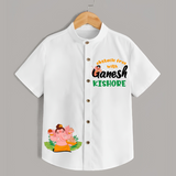 Obstacle Free With Ganesha Shirt | Personalized Shirt for Ganesha Celebration - WHITE - 0 - 6 Months Old (Chest 23")