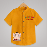 Wise Little Ganesha Shirt | Personalized Shirt for Ganesha Worship - CHROME YELLOW - 0 - 6 Months Old (Chest 23")
