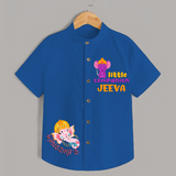 Little Companion Shirt | Personalized Shirt for Ganesha Devotees - COBALT BLUE - 0 - 6 Months Old (Chest 23")