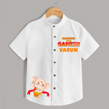 Dancing With Ganesha Shirt | Custom Shirt for Ganesha Celebration - WHITE - 0 - 6 Months Old (Chest 23")
