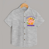 Little Ganesh Devotee Shirt | Custom Baby Shirt for First Ganesh Chaturthi - GREY - 0 - 6 Months Old (Chest 23")