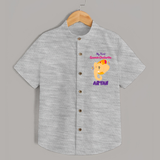 Ganesh Chaturthi Baby Shirt | Personalized Shirt for Your Little Devotee - GREY - 0 - 6 Months Old (Chest 23")