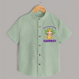Ganesh Chaturthi Baby's First Shirt | Custom Shirt for the Festival of Ganesha - MINT GREEN - 0 - 6 Months Old (Chest 23")