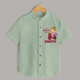Ganesh Chaturthi Baby Outfit | Personalized Baby Shirt for My First Ganesh Festival - MINT GREEN - 0 - 6 Months Old (Chest 23")