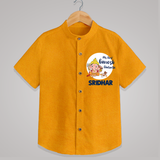 Ganesh Chaturthi Shirt for Baby | Custom Shirt to Celebrate First Ganesh Chaturthi - CHROME YELLOW - 0 - 6 Months Old (Chest 23")