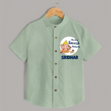 Ganesh Chaturthi Shirt for Baby | Custom Shirt to Celebrate First Ganesh Chaturthi - MINT GREEN - 0 - 6 Months Old (Chest 23")