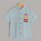 Happy Ganesh Chaturthi Shirt | Custom Baby Shirt for the Festival of Ganesh - ARCTIC BLUE - 0 - 6 Months Old (Chest 23")
