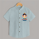 Little Ganesha Shirt | Personalized Baby Shirt for Your Little Ganesha - ARCTIC BLUE - 0 - 6 Months Old (Chest 23")