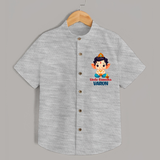 Little Ganesha Shirt | Personalized Baby Shirt for Your Little Ganesha - GREY - 0 - 6 Months Old (Chest 23")