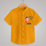 Ganapati Bappa Morya Shirt | Custom Baby Shirt for Ganesh Chaturthi Celebrations - CHROME YELLOW - 0 - 6 Months Old (Chest 23")