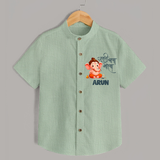 Ganapati Bappa Morya Shirt | Custom Baby Shirt for Ganesh Chaturthi Celebrations - MINT GREEN - 0 - 6 Months Old (Chest 23")