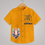 Ganapati Bappa Moriya Special Edition Shirt | Custom Shirt for Ganesh Chaturthi - CHROME YELLOW - 0 - 6 Months Old (Chest 23")