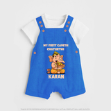 My First Little Ganesha Mouse Friendship Illustration Printed Dungaree - COBALT BLUE - 0 - 5 Months Old (Chest 18")