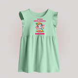 My First Ganesha Modak Celebration Printed Baby Frock - MINT GREEN - 0 - 3 Months Old (Chest 17")