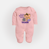 My First Baby Ganesha Sweet Blessings Printed Fullbody Suit - BABY PINK - New Born (Chest 7.5")